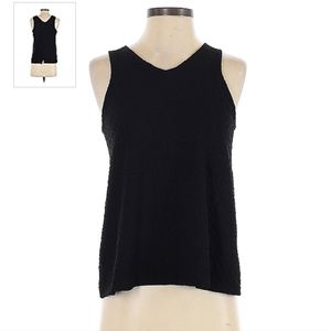 NWT Anthropologie Deletta Size Medium Textured Sleeveless Black Tank Top Blouse
